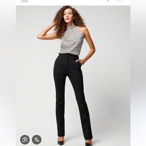 White House Black Market Black Straight Leg Pants